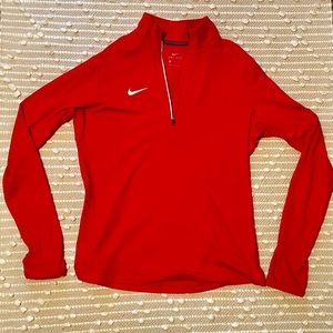 Red Nike quarter-zip pullover RED!